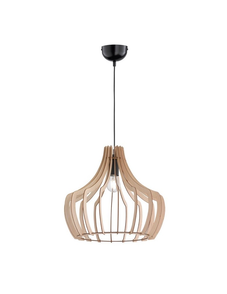 Wooden pendant lamps - RL WOOD Pendant Modern 1xE27 max 60W Wood Color R30253830 - product kolory-swiatla.pl 1