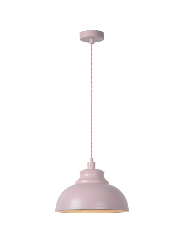 Pink pendant lamps - Lucide ISLA Pendant E14 D29 H22cm Pi 34400/29/66 - product kolory-swiatla.pl 2