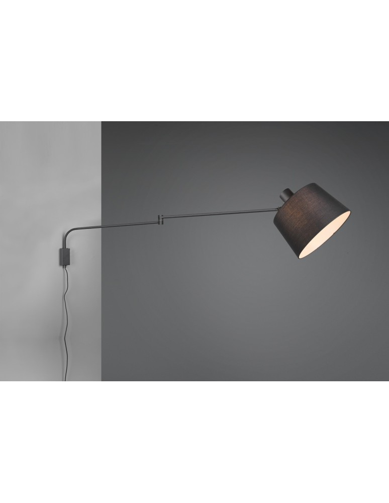 Cantilever wall lamps - Trio BALDO Wall-mounted Modern 1xE27 max 40W Black Matte 200600132 - product kolory-swiatla.pl 2