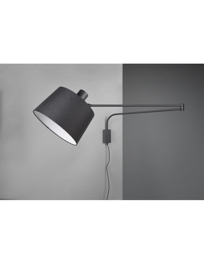 Cantilever wall lamps - Trio BALDO Wall-mounted Modern 1xE27 max 40W Black Matte 200600132 - product kolory-swiatla.pl 5