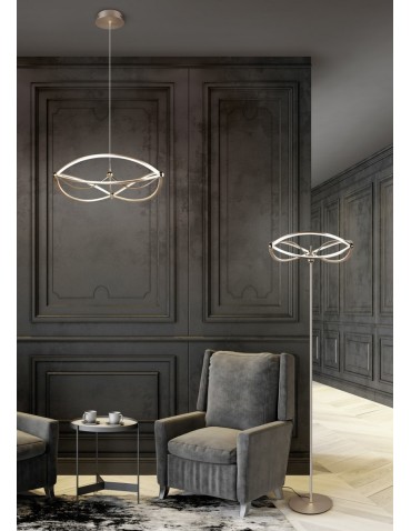 Trio CHARIVARI Modern Pendant 1xLED max 42W 3000K Brass Mat 321210108 - product 2