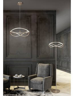 Trio CHARIVARI Wisząca Nowoczesna 1xLED max 42W 3000K Mosiądz Mat 321210108 - produkt 2