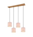 Pendant lamps on a strip - Trio ELMAU Modern Pendant 4xE27 max 60W Antique Nickel 302100430 - product 1