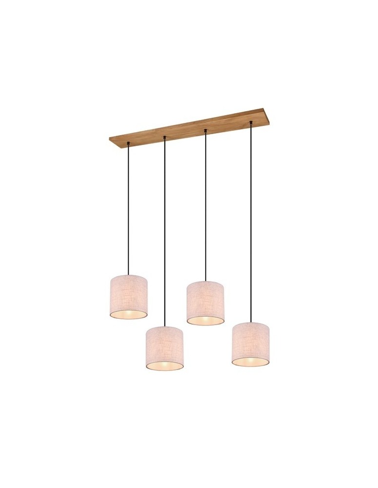 Pendant lamps on a strip - Trio ELMAU Modern Pendant 4xE27 max 60W Antique Nickel 302100430 - product kolory-swiatla.pl 1