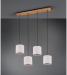 Pendant lamps on a strip - Trio ELMAU Modern Pendant 4xE27 max 60W Antique Nickel 302100430 - product 3