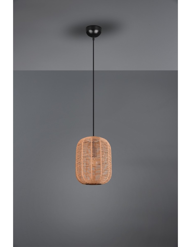 Boho pendant lamps - Trio RUNA Modern Pendant 1xE27 max 40W Black Matte 303000132 - product kolory-swiatla.pl 3