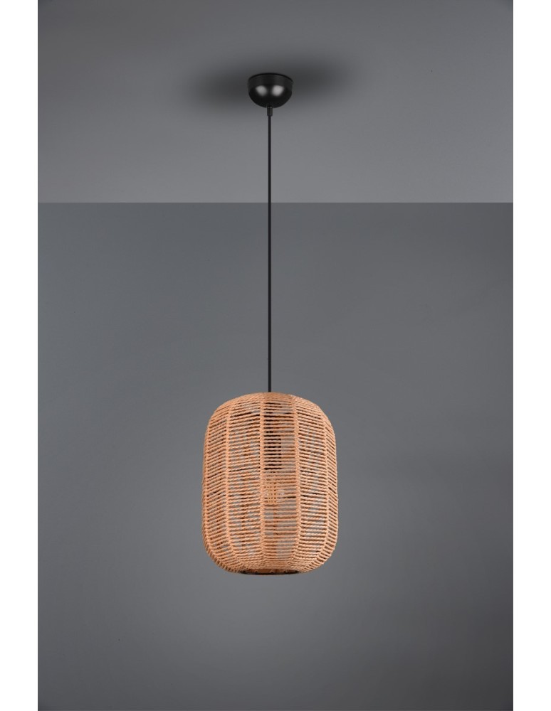 Boho pendant lamps - Trio RUNA Modern Pendant 1xE27 max 40W Black Matte 303090132 - product kolory-swiatla.pl 3