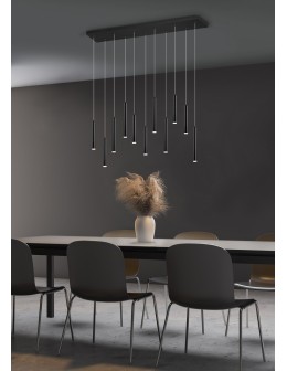 Trio TUBULAR Wisząca Nowoczesna 11xLED max 2W 3000K Czarny Mat 321611132 - produkt 2