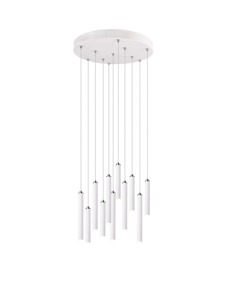 Pendant lamps - Trio TUBULAR Pendant Modern 11xLED max 2W 3000K White Mat 321691131 - product kolory-swiatla.pl 1