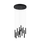 Pendant lamps - Trio TUBULAR Pendant Modern 11xLED max 2W 3000K Black Mat 321691132 - product 1
