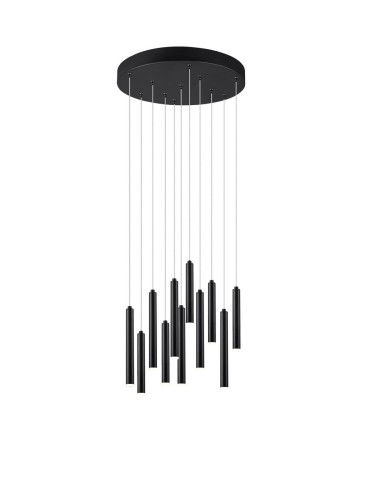 Trio TUBULAR Pendant Modern 11xLED max 2W 3000K Black Mat 321691132