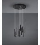 Lampy wiszące - Trio TUBULAR Wisząca Nowoczesna 11xLED max 2W 3000K Czarny Mat 321691132 - produkt 2