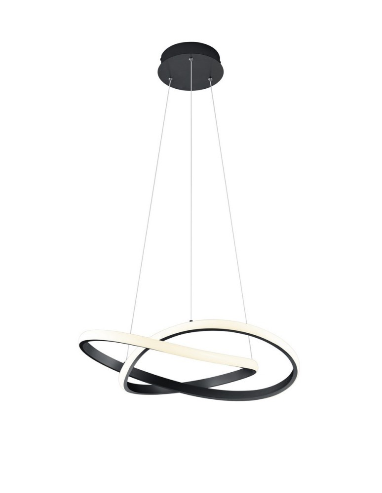 Lampy wiszące - RL COURSE Wisząca Nowoczesna 1xLED max 27W 3000K Czarny Mat R32051132 - produkt kolory-swiatla.pl 1