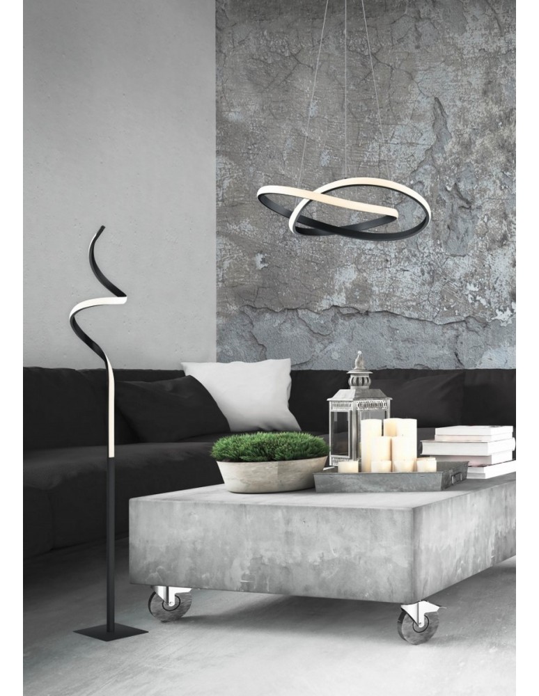 Lampy wiszące - RL COURSE Wisząca Nowoczesna 1xLED max 27W 3000K Czarny Mat R32051132 - produkt kolory-swiatla.pl 2