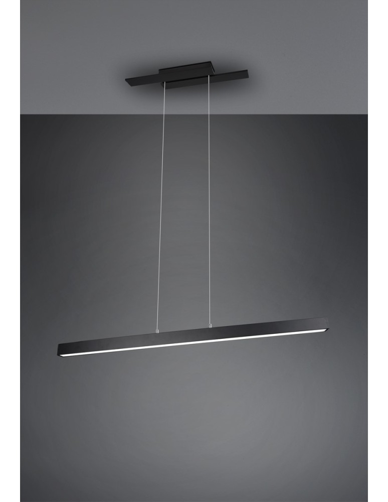 Lampy wiszące - Trio BELFAST Wisząca Nowoczesna 1xLED max 44W 3000K Czarny Mat 375510432 - produkt kolory-swiatla.pl 2