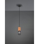 Single pendant lamps - Trio TOSH Modern Pendant 1xE27 max 40W Black Matte 304300132 - product 2