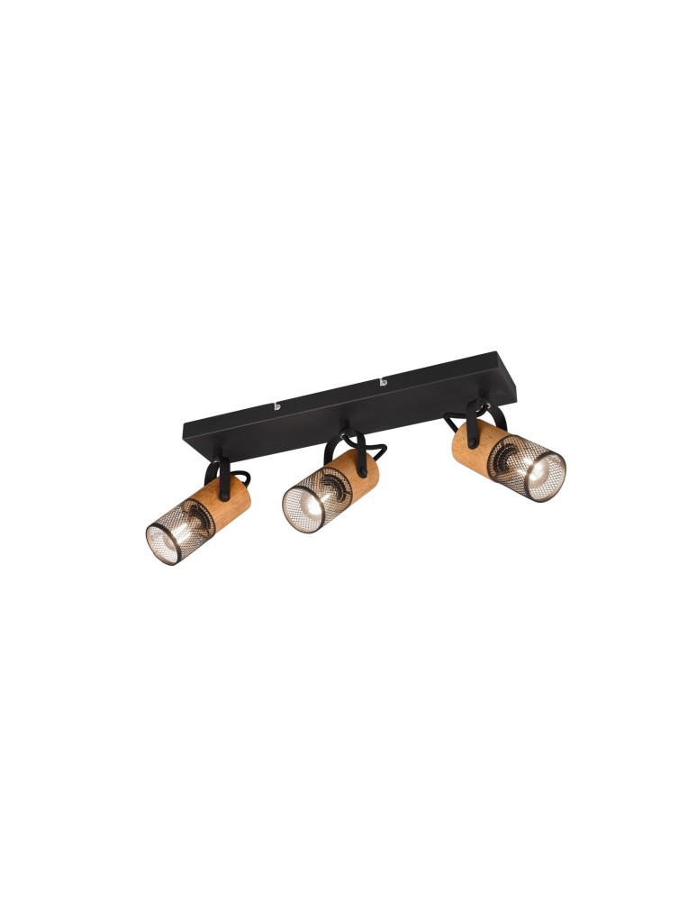 Spotlight ceiling lamps - Trio TOSH Ceiling Spotlight 3xE14 max 40W Black Matte 804300332 - product kolory-swiatla.pl 1