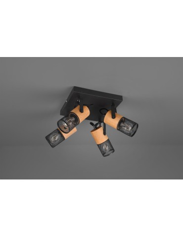 Trio TOSH Ceiling Spotlight 4xE14 max 40W Black Matte 804300432 - product 2