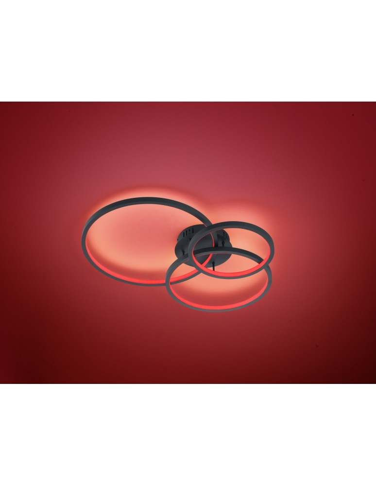LED ceiling lamps - Trio AARON Modern Ceiling 1xLED max 36W 3000-6000K Anthracite 652710342 - product kolory-swiatla.pl 2