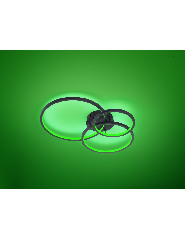 LED ceiling lamps - Trio AARON Modern Ceiling 1xLED max 36W 3000-6000K Anthracite 652710342 - product kolory-swiatla.pl 3
