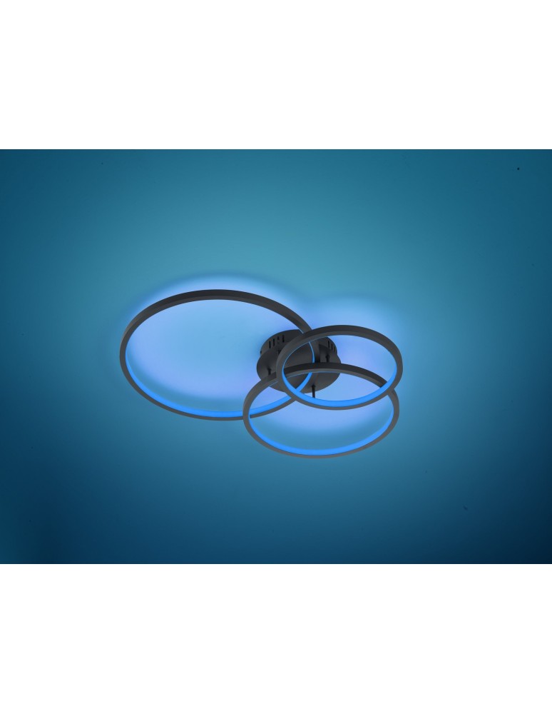 Lampy sufitowe LED - Trio AARON Sufitowa Nowoczesna 1xLED max 36W 3000-6000K Antracyt 652710342 - produkt kolory-swiatla.pl 4