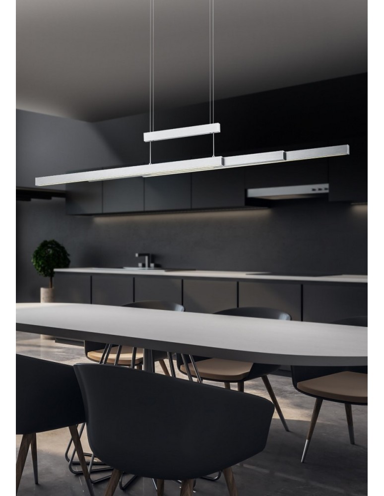Lampy wiszące - Trio TRAJAN Wisząca Nowoczesna 1xLED max 45W 2700K-5000K Nikiel Mat 375310507 - produkt kolory-swiatla.pl 2