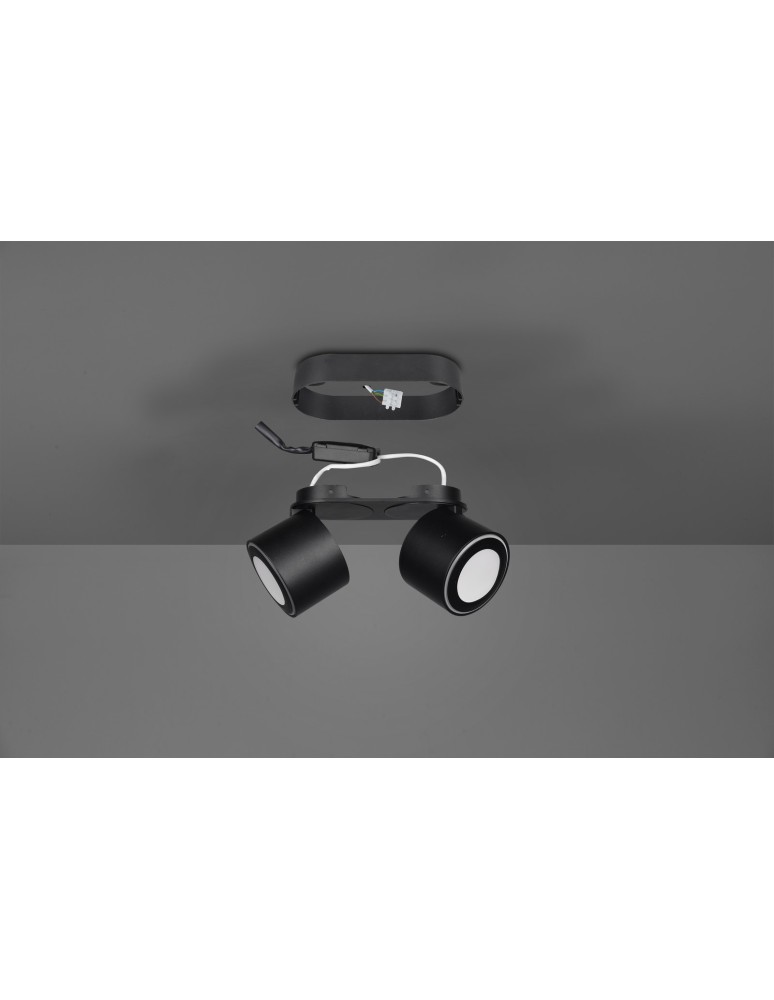 Spotlight ceiling lamps - Trio TAURUS Ceiling Spotlight 2xLED max 5W 3000K Black Matte 652910232 - product kolory-swiatla.pl 5