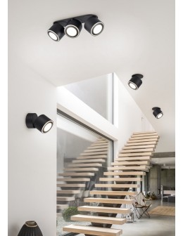 Trio TAURUS Reflektor Sufitowy 3xLED max 5W 3000K Czarny Mat 652910332 - produkt 2