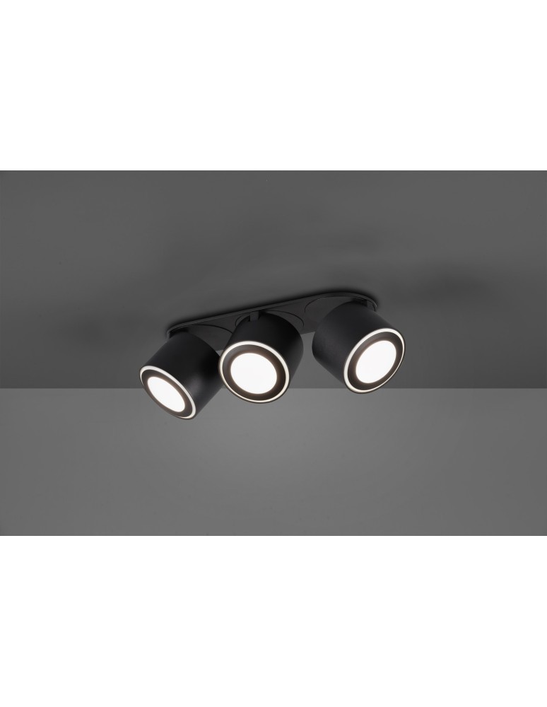 Spotlight ceiling lamps - Trio TAURUS Ceiling Spotlight 3xLED max 5W 3000K Black Matte 652910332 - product kolory-swiatla.pl 3