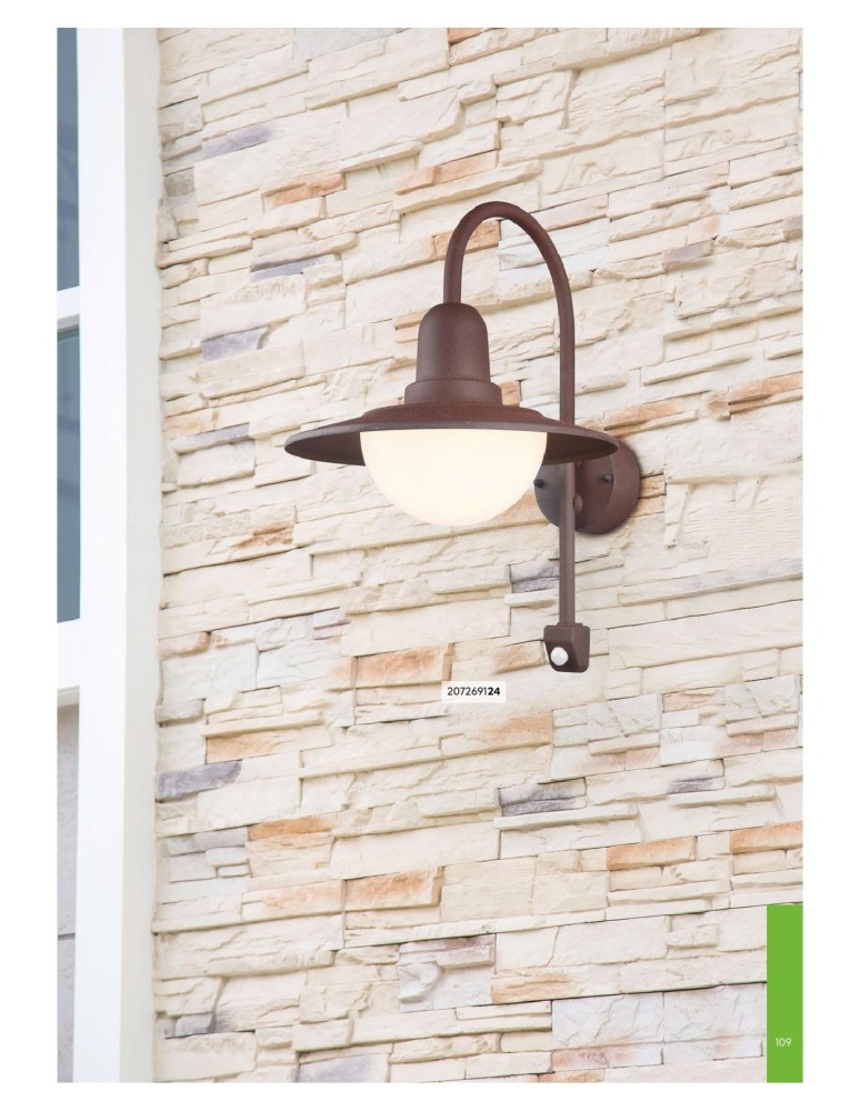 Outdoor lights with motion sensor - Trio NORMAN Outdoor Wall Mount 1xE27 max 40W Rusty 207269124 - product kolory-swiatla.pl 2