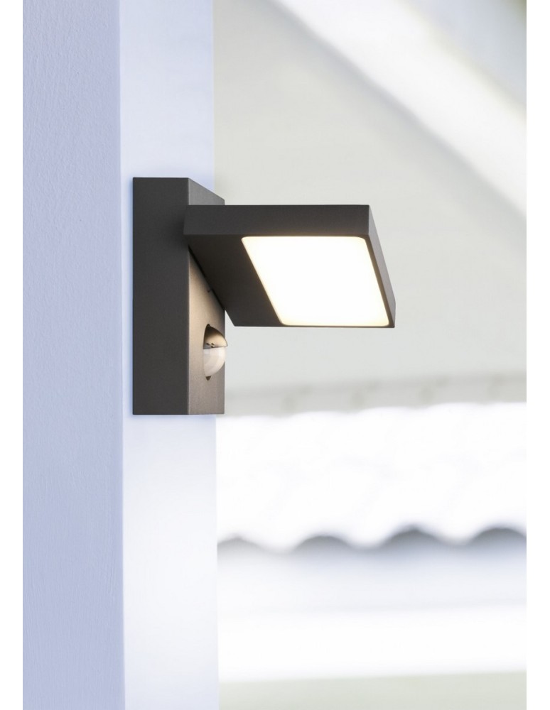 Outdoor lights with motion sensor - Trio HORTON Outdoor Wall Mounted 1xLED max 8W 3000K Anthracite 226369142 - product kolory-swiatla.pl 2