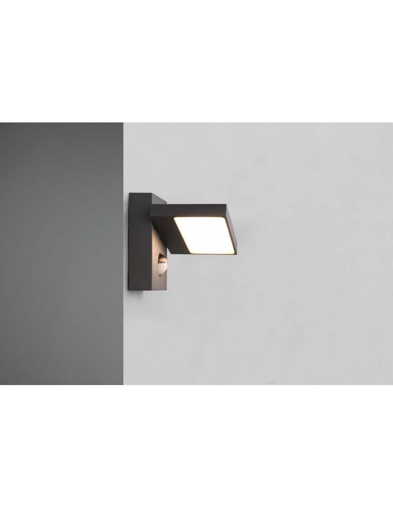 Outdoor lights with motion sensor - Trio HORTON Outdoor Wall Mounted 1xLED max 8W 3000K Anthracite 226369142 - product kolory-swiatla.pl 4