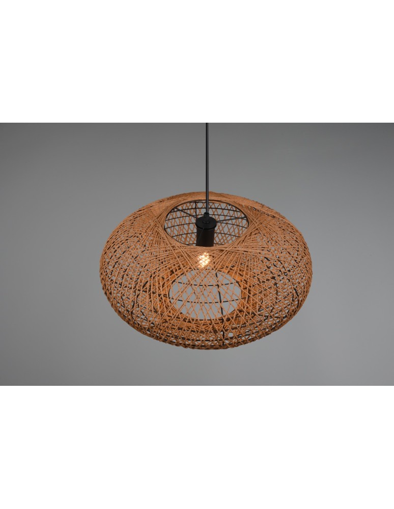 Boho pendant lamps - Trio HEDDA Modern Pendant 1xE27 max 40W Black Matte 312300136 - product kolory-swiatla.pl 3