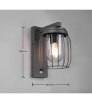 Outdoor lights with motion sensor - Trio TUELA Outdoor Wall Mounted 1xE27 max 40W Anthracite 210869142 - product 5