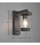 Outdoor lights with motion sensor - Trio CAVADO Outdoor Wall Mounted 1xE27 max 40W Anthracite 211069142 - product 5