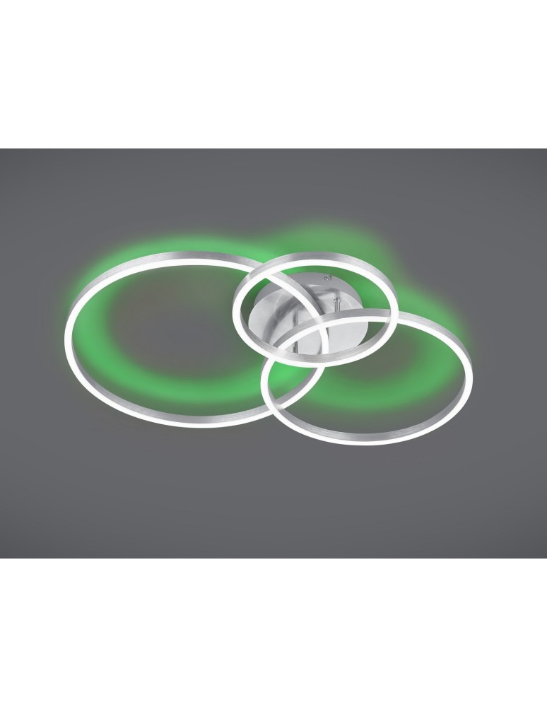 LED ceiling lamps - Trio WINONA Modern Ceiling 1xLED max 28W 2700-6500K Nickel Mat 670810607 - product kolory-swiatla.pl 2