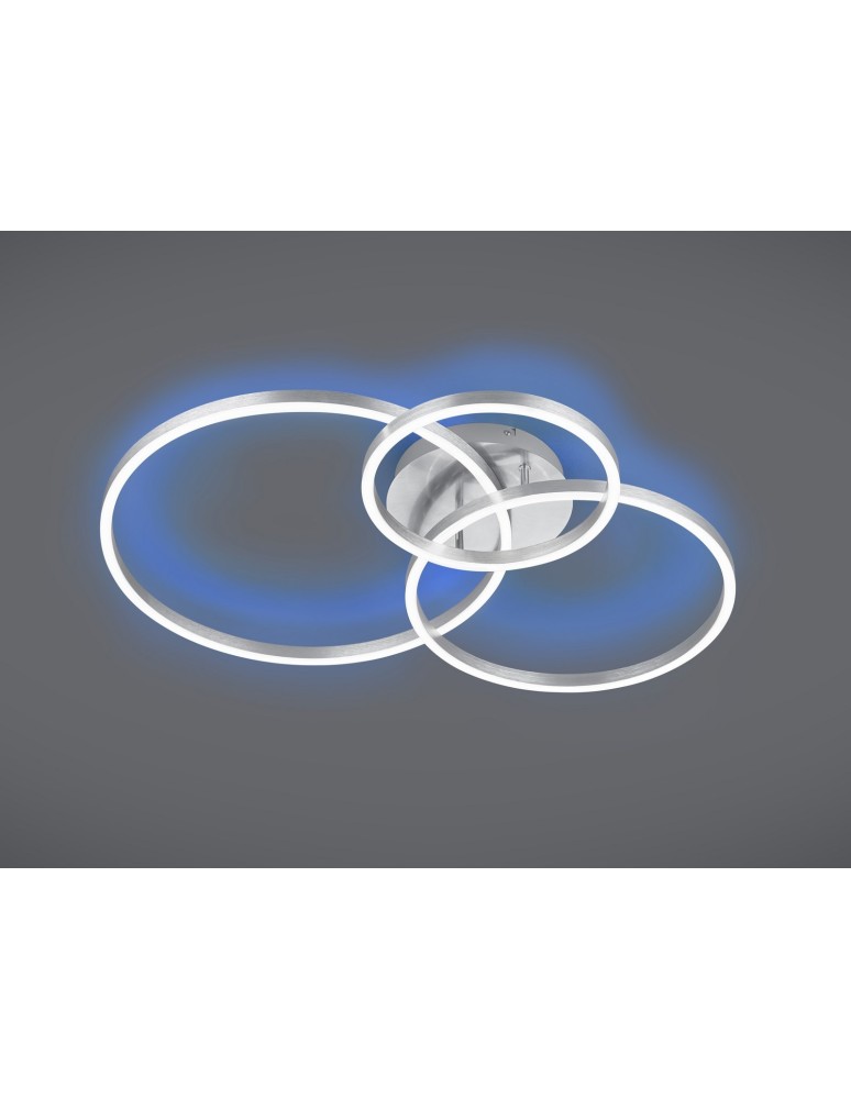 LED ceiling lamps - Trio WINONA Modern Ceiling 1xLED max 28W 2700-6500K Nickel Mat 670810607 - product kolory-swiatla.pl 3