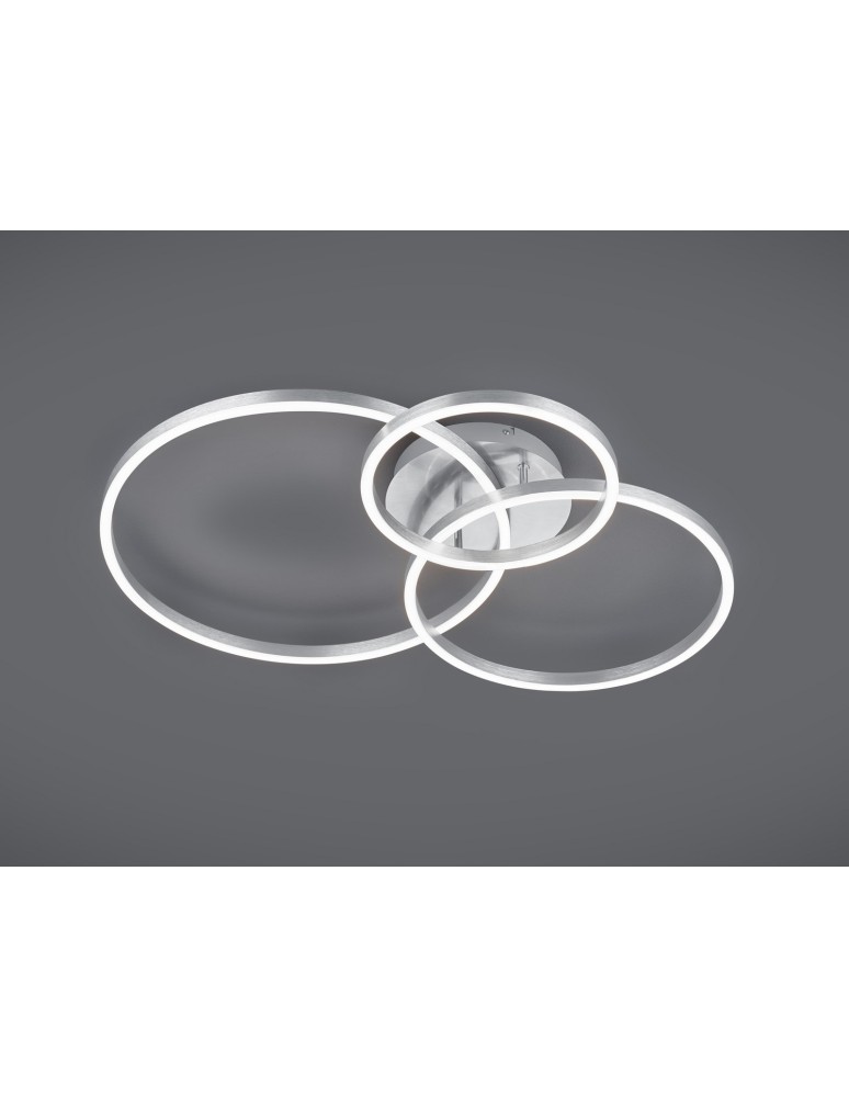 LED ceiling lamps - Trio WINONA Modern Ceiling 1xLED max 28W 2700-6500K Nickel Mat 670810607 - product kolory-swiatla.pl 4