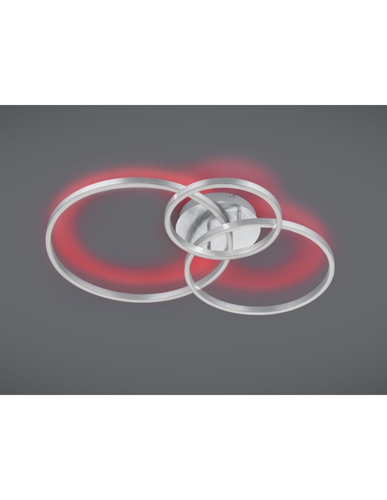 LED ceiling lamps - Trio WINONA Modern Ceiling 1xLED max 28W 2700-6500K Nickel Mat 670810607 - product kolory-swiatla.pl 5