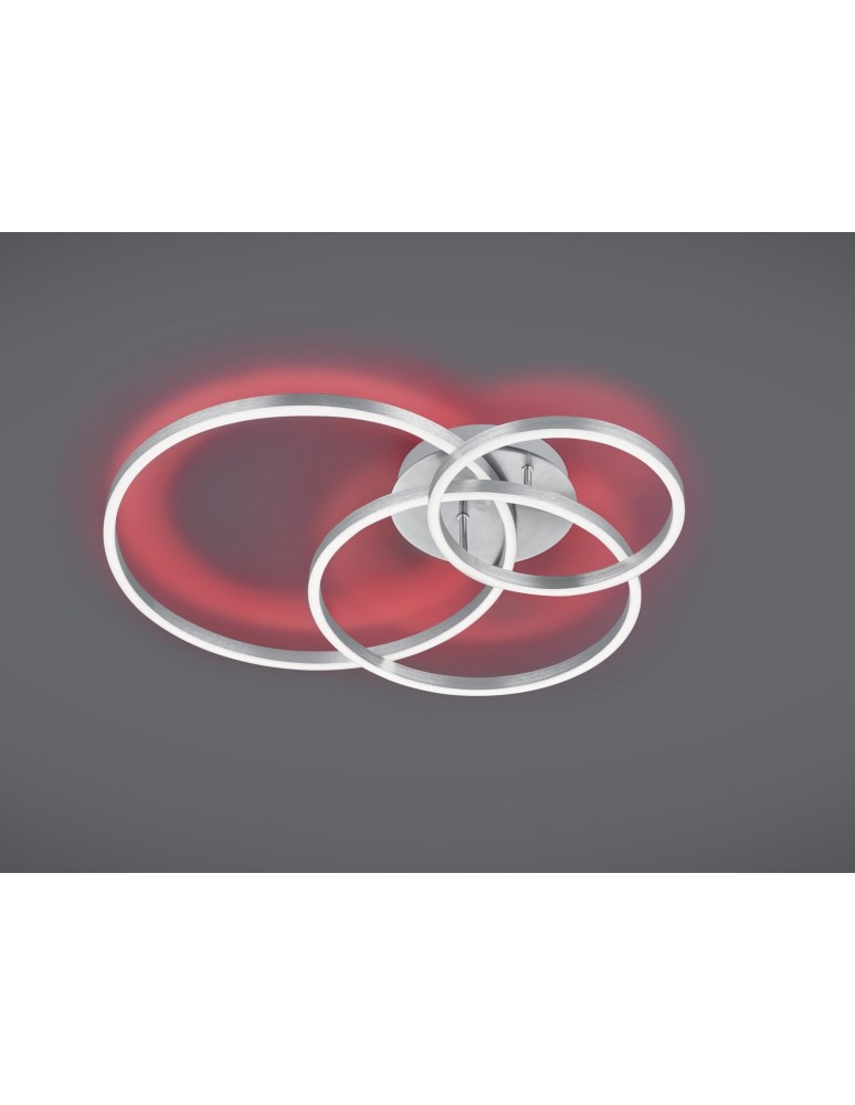 LED ceiling lamps - Trio WINONA Modern Ceiling 1xLED max 28W 2700-6500K Nickel Mat 670810607 - product kolory-swiatla.pl 6