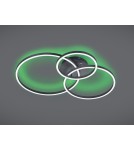 LED ceiling lamps - Trio WINONA Modern Ceiling 1xLED max 28W 2700-6500K Black Mat 670810632 - product 2