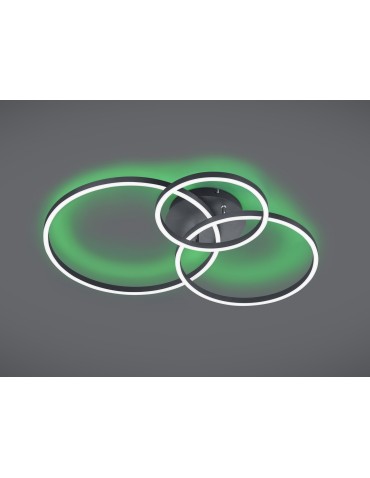 Trio WINONA Modern Ceiling 1xLED max 28W 2700-6500K Black Mat 670810632 - product 2