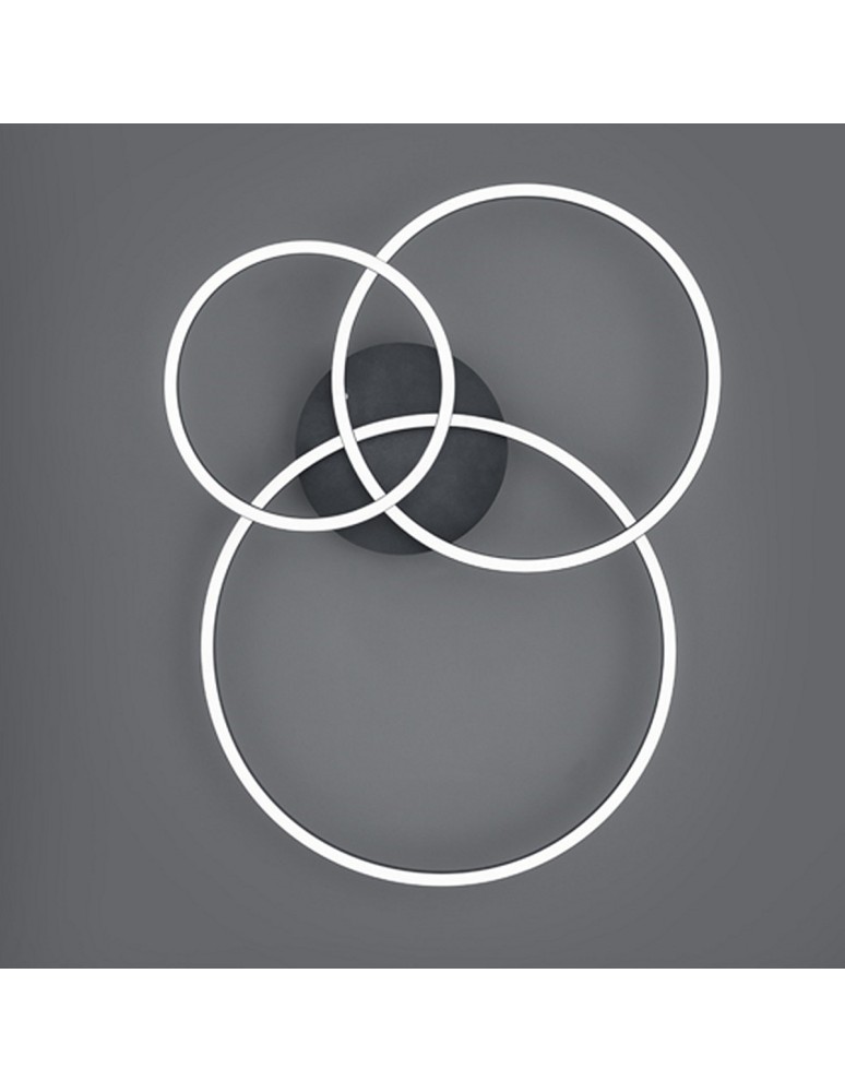 Lampy sufitowe LED - Trio WINONA Sufitowa Nowoczesna 1xLED max 28W 2700-6500K Czarny Mat 670810632 - produkt kolory-swiatla.pl 3