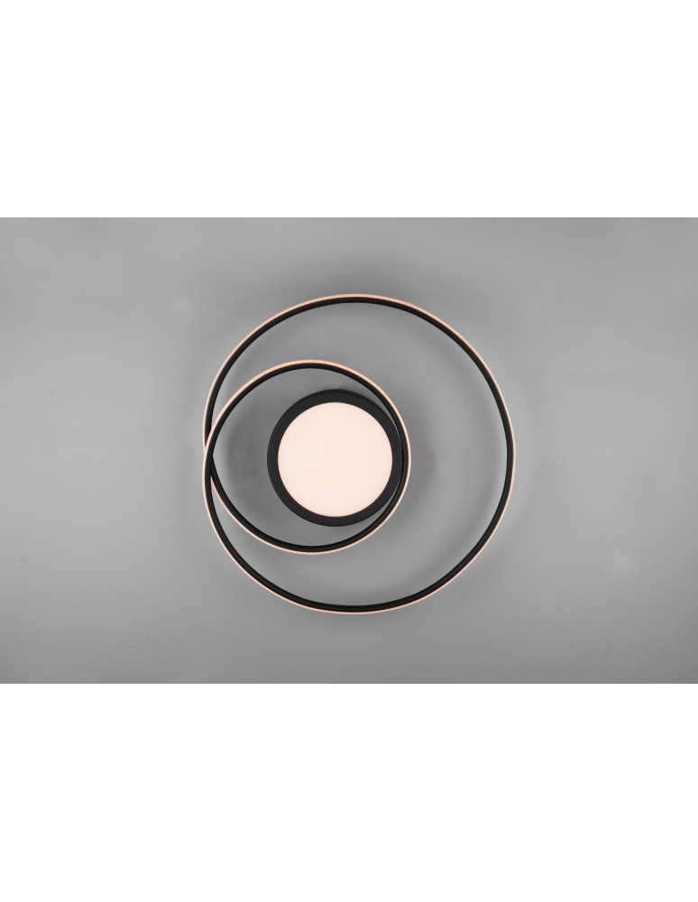 LED ceiling lamps - Trio YAVA Modern Ceiling 1xLED max 56W 2700-6000K Black Matte 672310232 - product kolory-swiatla.pl 2