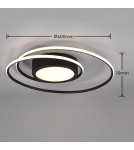 LED ceiling lamps - Trio YAVA Modern Ceiling 1xLED max 56W 2700-6000K Black Matte 672310232 - product 3