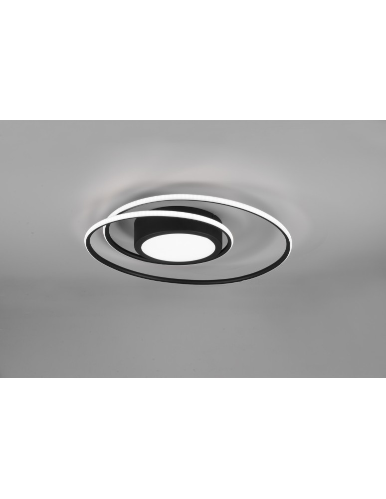 LED ceiling lamps - Trio YAVA Modern Ceiling 1xLED max 56W 2700-6000K Black Matte 672310232 - product kolory-swiatla.pl 4