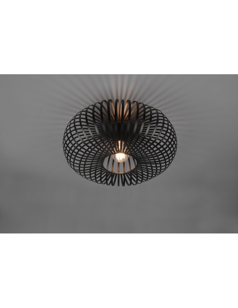 Lampy sufitowe nowoczesne - Trio JOHANN Sufitowa Nowoczesna 1xE27 max 60W Czarny Mat 606900132 - produkt kolory-swiatla.pl 2