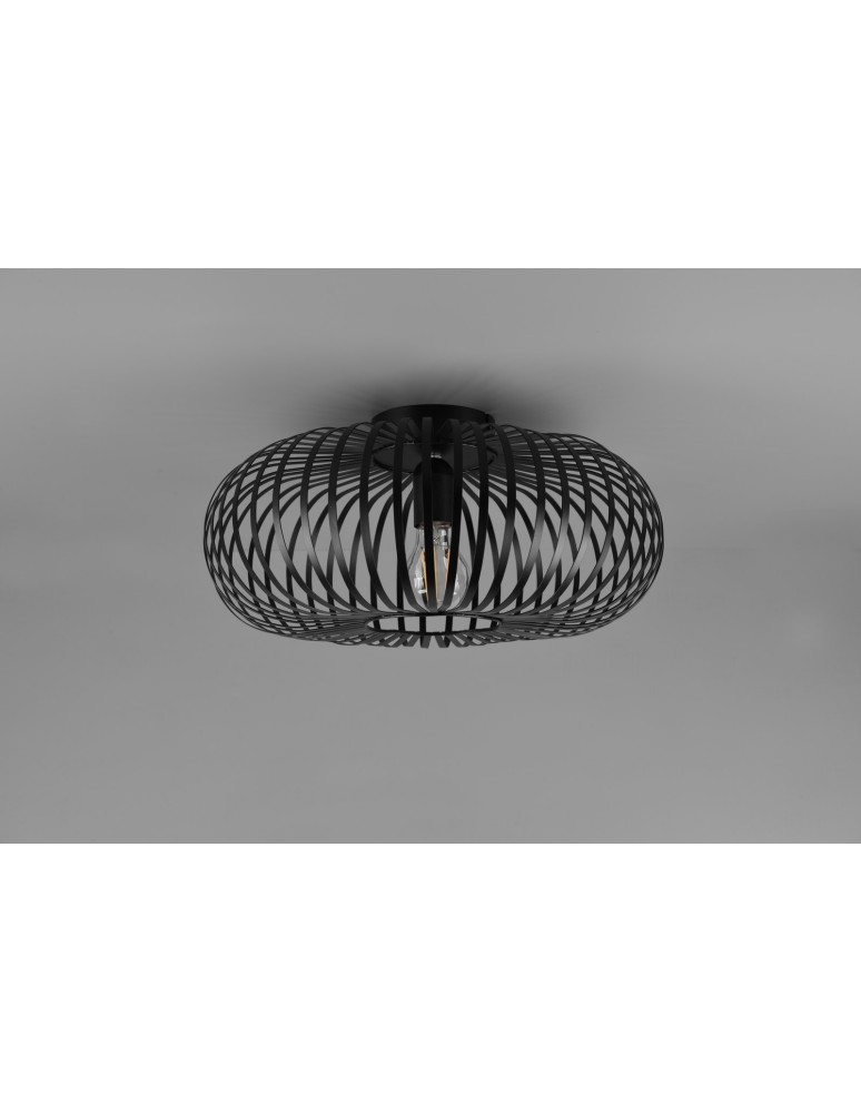 Lampy sufitowe nowoczesne - Trio JOHANN Sufitowa Nowoczesna 1xE27 max 60W Czarny Mat 606900132 - produkt kolory-swiatla.pl 3