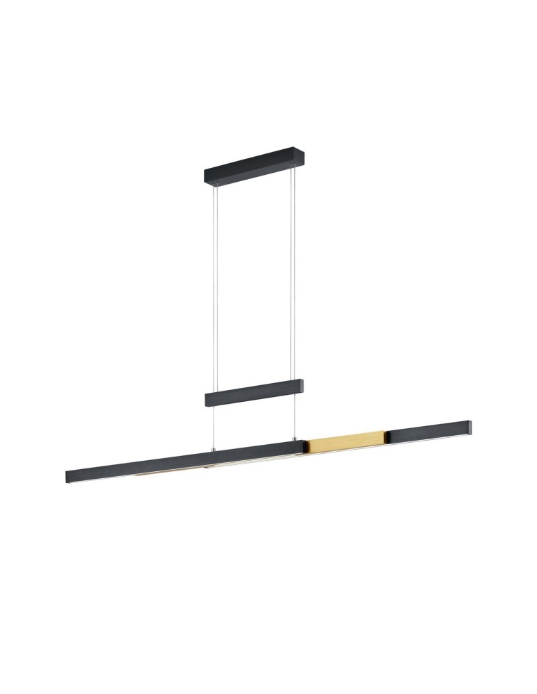 Pendant lamps - Trio TRAJAN Modern Pendant 1xLED max 45W 2700K-5000K Black Matte 375310502 - product kolory-swiatla.pl 1