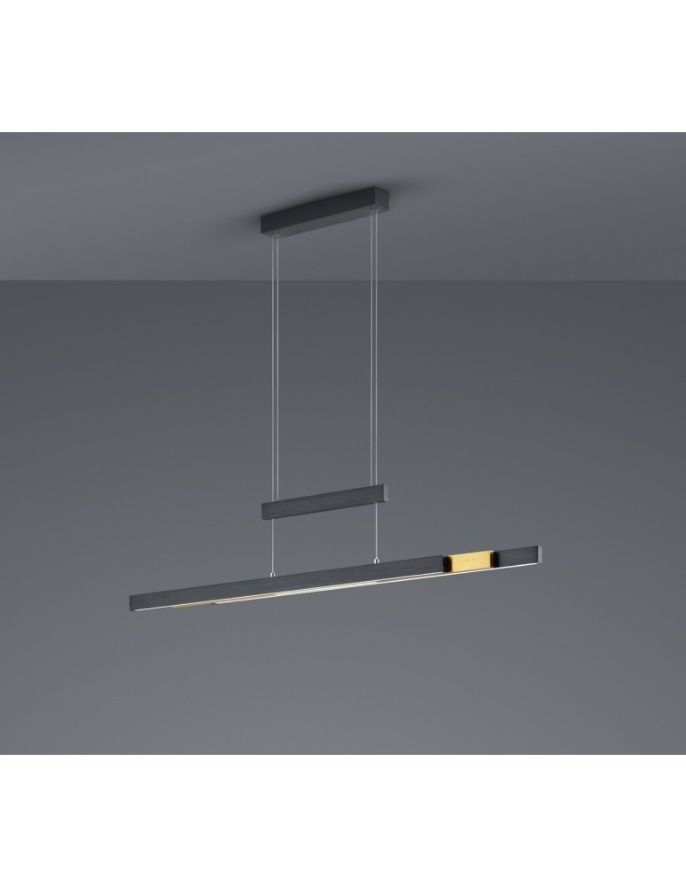 Pendant lamps - Trio TRAJAN Modern Pendant 1xLED max 45W 2700K-5000K Black Matte 375310502 - product kolory-swiatla.pl 2